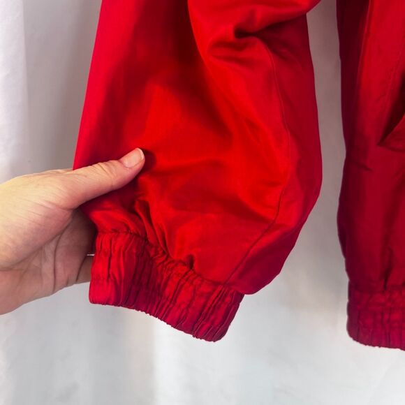 FUDA International VTG 100% Silk Red Full Zip Bomber Jacket Lightweight Size MD - Picture 7 of 15